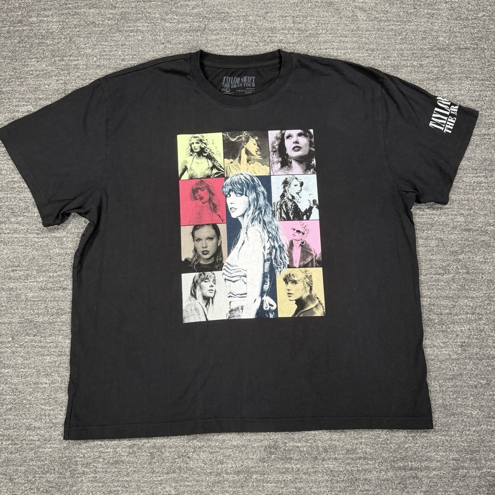 Taylor Swift Eras Tour T-Shirt XXL 2XL Black Concert Graphic Cities Tee Albums